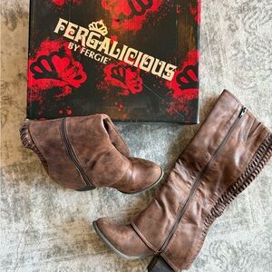 Fergalicious Chestnut Knee-High Boots